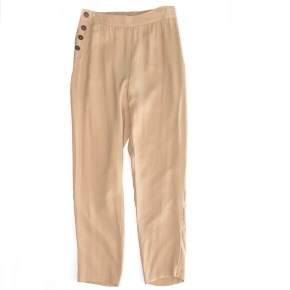 NWT BCBGeneration Faux Side Button Sand Beige Pull-On Pants Size XS - Picture 3 of 15